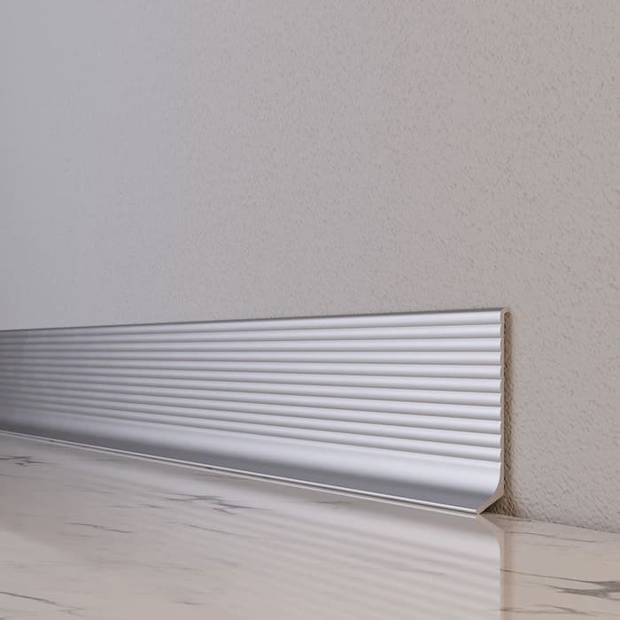 Плінтус алюмінієвий ХВИЛЯСТИЙ 60х11.7х2700 мм ALU-NV6011