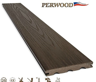 Террасная доска Perwood Grand Massive Темный каштан