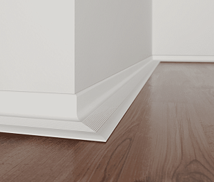 Антиплінтус 15х20х2000 мм Білого кольору ALU-N1520RAL9003