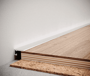 Мікроплінтус 6х12х2700 мм сріблястий анодований ALU-NM10