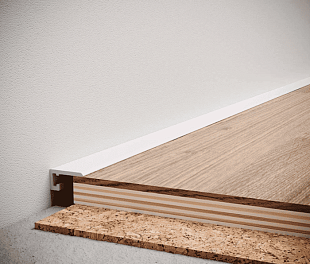 Мікроплінтус 6х12х2700 мм Білого кольору ALU-NM10RAL9003